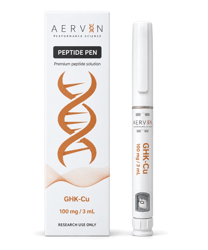 AERVYN GHK-Cu peptide pen, 100 mg / 3 mL, with its carton